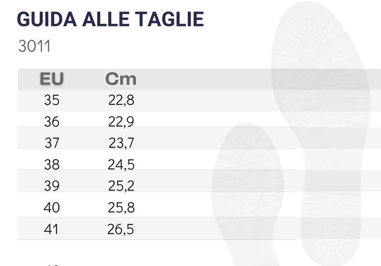 Guida alle taglie 3011