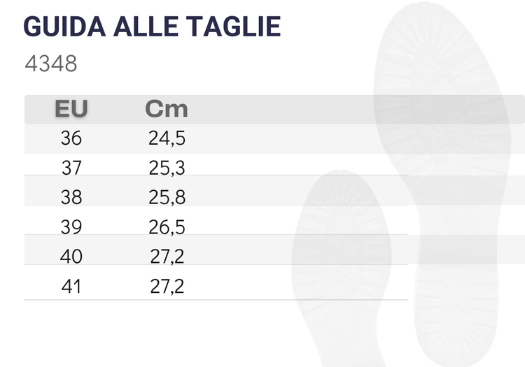 Guida alle taglie 4348