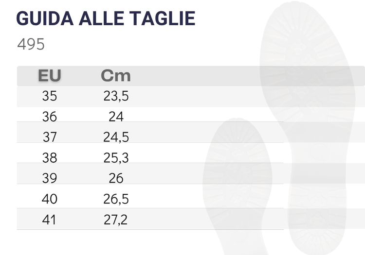 Guida alle taglie 495