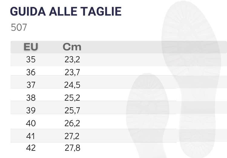 Guida alle taglie 507