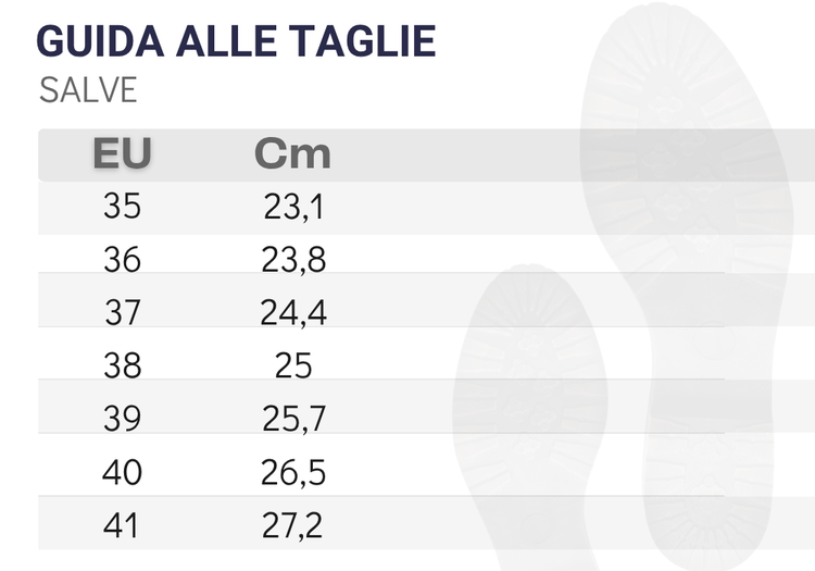 Guida alle taglie SALVE