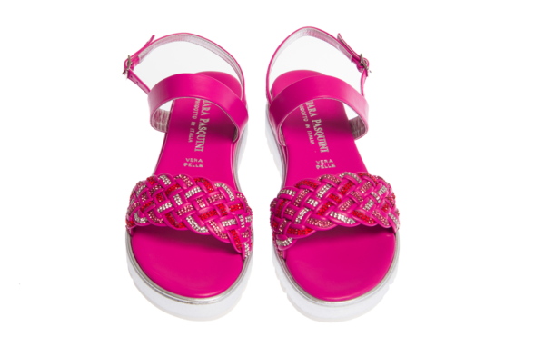 sandalo estivo donna colore fucsia pasquini calzature