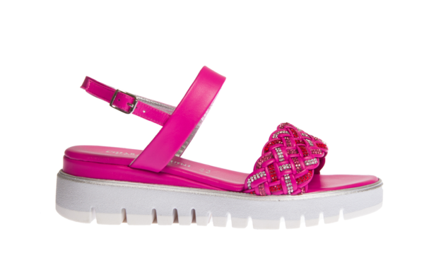 sandalo estivo donna colore fucsia pasquini calzature