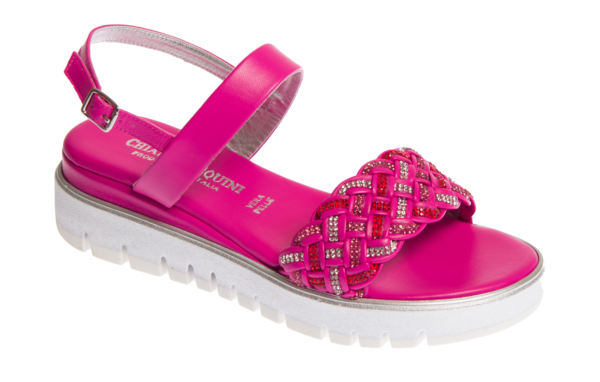 sandalo estivo donna colore fucsia pasquini calzature