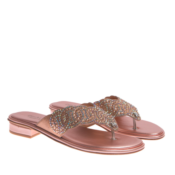 infradito rosa strass
