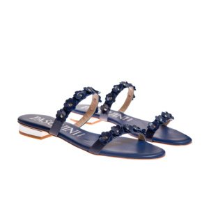 sandalo donna blu elegante