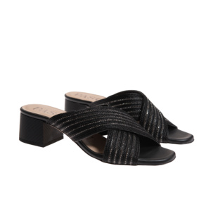 mules lurex nero