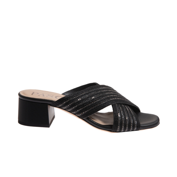 mules lurex nero