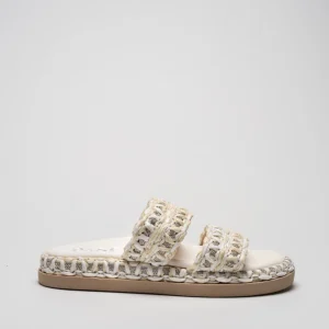 LEA: AVORIO, BIANCO, PANNA - CIABATTA SUOLA GOMMA 2,5 CM