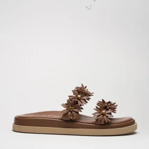 DAISY: MARRONE - CIABATTA SUOLA GOMMA 2,5 CM