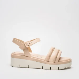 SANDY: NUDE, CARNE, BEIGE - SANDALO BASSO SUOLA GOMMA