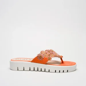 LIDO: ARANCIO - CIABATTA INFRADITO SUOLA GOMMA 3 CM