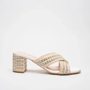 ZOE: AVORIO, BIANCO, BEIGE - SABOT SUOLA CUOIO TACCO 6 CM