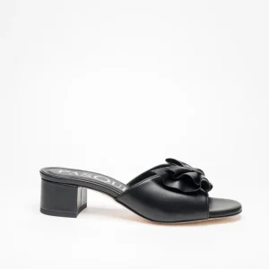 VICKY: NERO - SABOT SUOLA CUOIO TACCO 4 CM