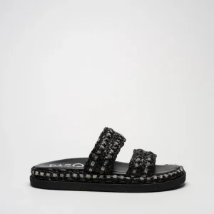 LEA: NERO - CIABATTA SUOLA GOMMA 2,5 CM