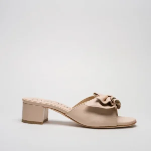 VICKY: NUDE, CARNE, BEIGE - SABOT SUOLA CUOIO TACCO 4 CM