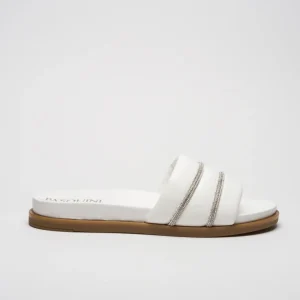 NORA: BIANCO - CIABATTA SUOLA GOMMA 2,5 CM